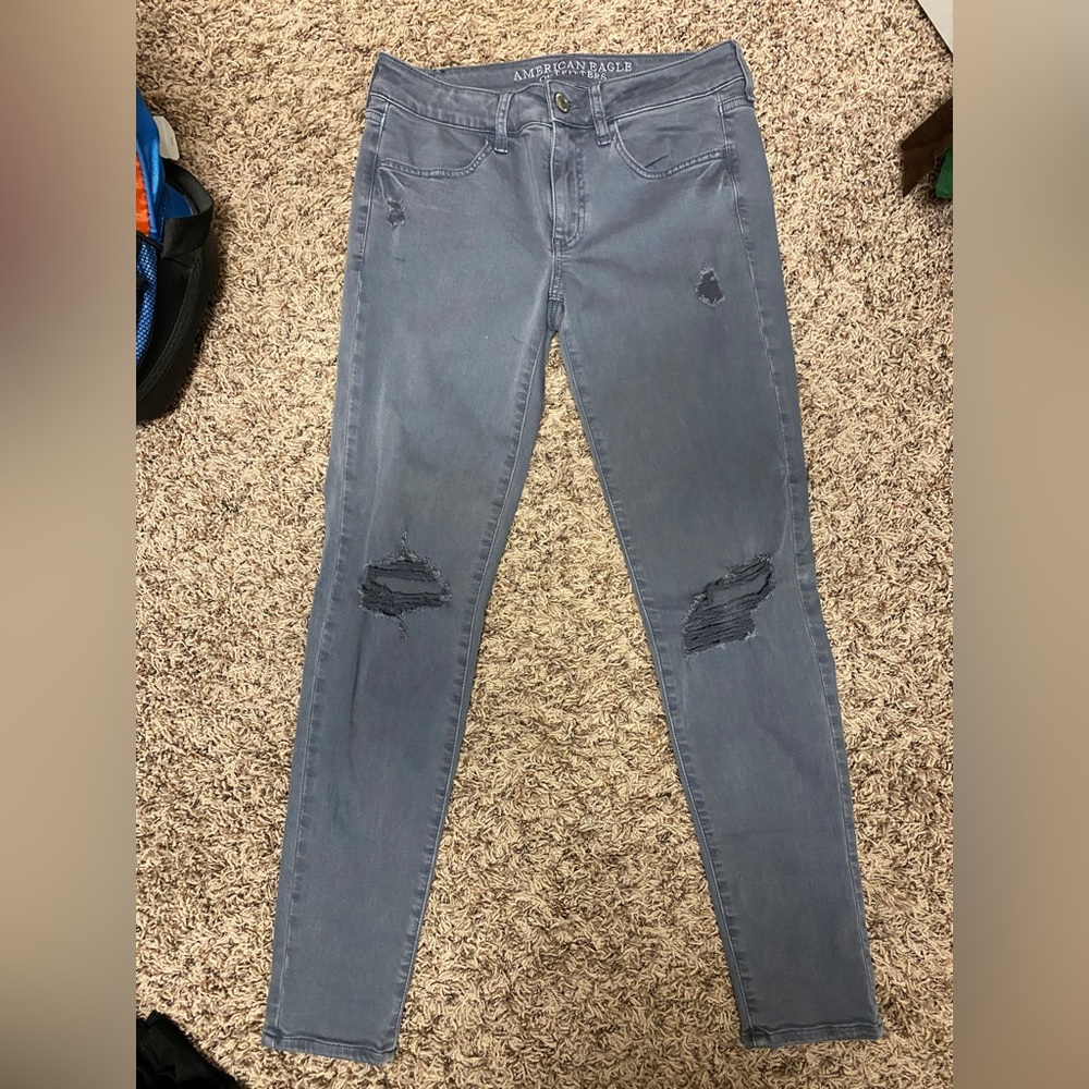 AE jeggings gray